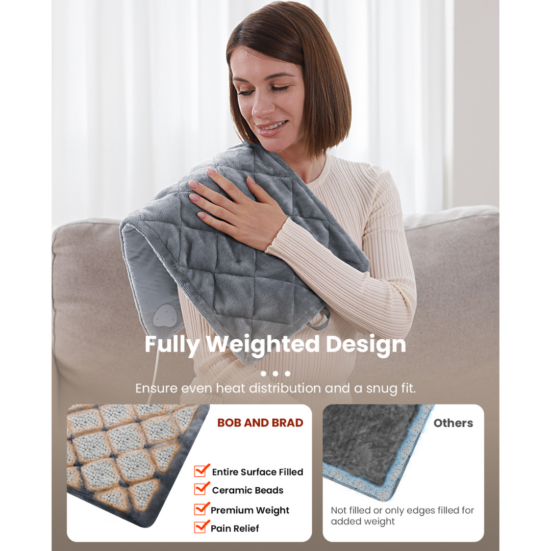 Bob and Brad Weighted Heating Pad- Gray